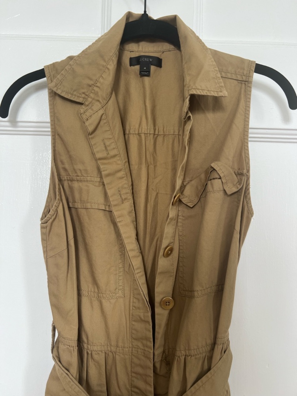 J.Crew Khaki Sleeveless Utility Vest